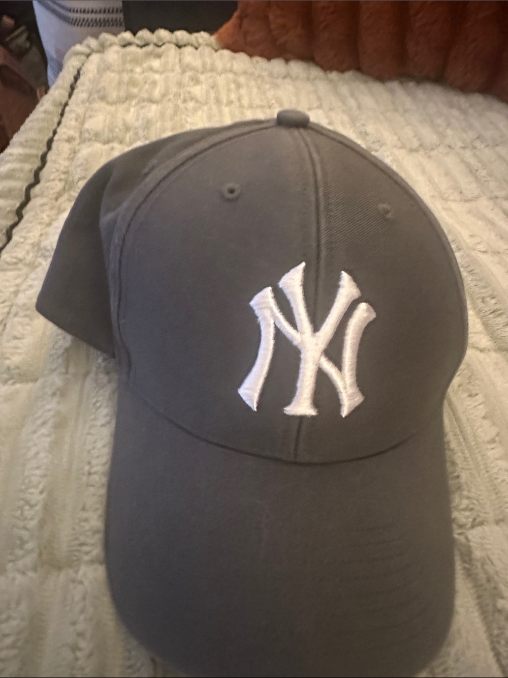 New Era Gray Yankees Logo Cap with White Embroidery
